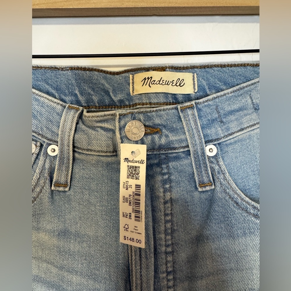 NEW Madewell the perfect vintage straight jean Distressed Women's size 25 - Picture 3 of 5